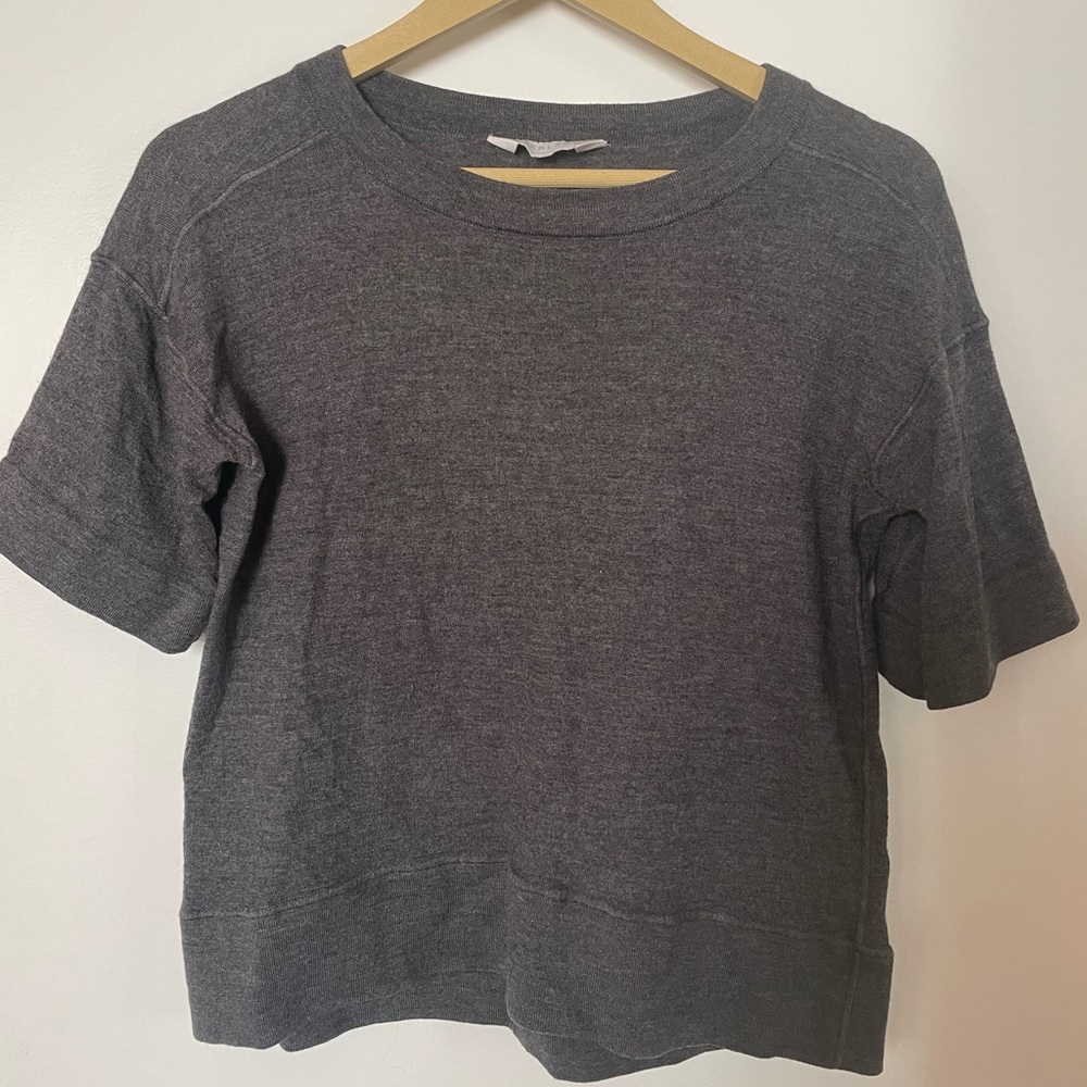 100% wool Everlane short sleeved sweater shirt